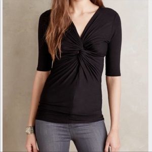 Black Deletta Top by Anthropologie